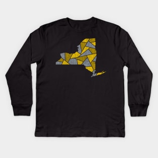 New York Mosaic - Hey Taxi Kids Long Sleeve T-Shirt